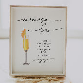 Elegant Momosa Bar Baby shower Teken Poster