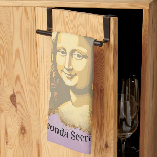 Elegant Mona Lisa Gioconda Leonardo Da Vinci Art Theedoek (Derde Gevouwen)