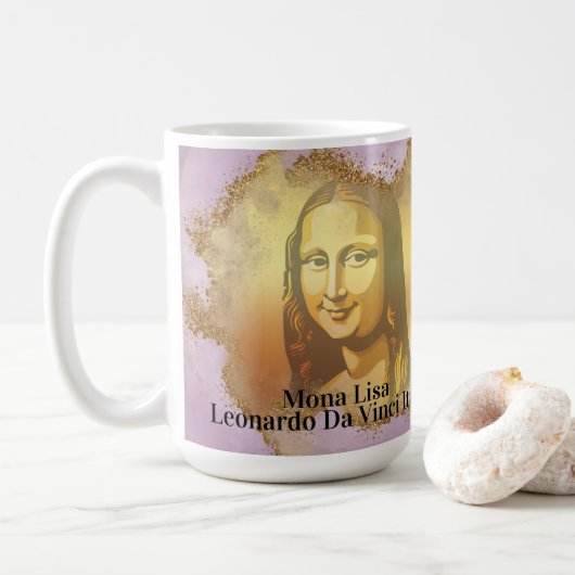 Elegant Mona Lisa Gioconda Leonardo Da Vinci Koffiemok (Met donut)