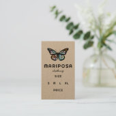 Elegant Monarch Butterfly CUSTOM KRAFT Eco HangTag Visitekaartje (Staand voorkant)