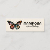 Elegant Monarch Butterfly Esthetician Beauty Salon Mini Visitekaartje (Voorkant)