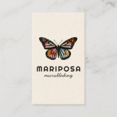Elegant Monarch Butterfly Esthetician Beauty Salon Visitekaartje (Voorkant)