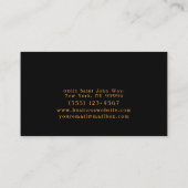 Elegant Monarch Butterfly Glitter Visitekaartje (Achterkant)