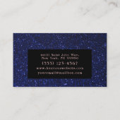 Elegant Monarch Butterfly Glitter Visitekaartje (Achterkant)