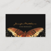 Elegant Monarch Butterfly Glitter Visitekaartje (Voorkant)