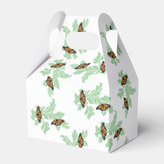 Elegant Monarch Butterfly Wedding Bedankdoosjes (Achterkant)