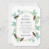 Elegant Monarch Butterfly Wedding Invitations Kaart (Voorkant)