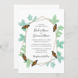Elegant Monarch Butterfly Wedding Invitations Kaart