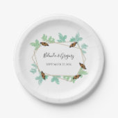 Elegant Monarch Butterfly Wedding Papieren Bordje (Voorkant)