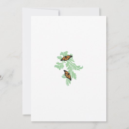 Elegant Monarch Butterfly Wedding Save the Date (Achterkant)