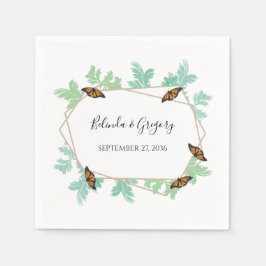 Elegant Monarch Butterfly Wedding Servet