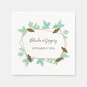 Elegant Monarch Butterfly Wedding Servet