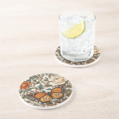 Elegant Monarch Butterfly William Morris Inspired  Zandsteen Onderzetter (Zijkant)