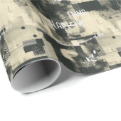 Elegant monochromatisch abstract met zilveren acce cadeaupapier (Rol Hoek)