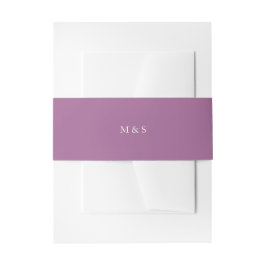 Elegant monochromatisch pastel paars gepersonalise uitnodigingen wikkel
