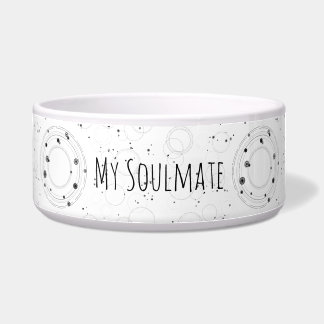 Elegant monochromatisch universum voerbakje