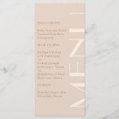 Elegant Monochromatische Big Type Weddenschap Menu (Voorkant)