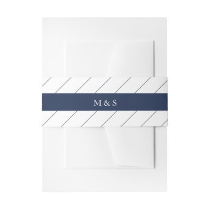 Elegant Monochromatische Blauw Gepersonaliseerd Uitnodigingen Wikkel