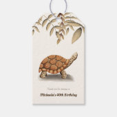 Elegant Monochromatische Giant Tortoise Dank u Cadeaulabel (Voorkant)