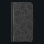 Elegant Monochromatische  Paisley Pattern<br><div class="desc">Elegant monochromatische  paisleypatroon. Veranderbare donkergrijze achtergrondkleur tegen zwarte paisley.</div>