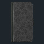 Elegant Monochromatische  Paisley Pattern<br><div class="desc">Elegant monochromatische  paisleypatroon. Veranderbare donkergrijze achtergrondkleur tegen zwarte paisley.</div>