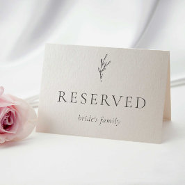 Elegant Monochrome Gray Reserved Bride's Family