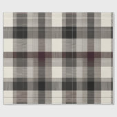 Elegant Monochrome Plaid Holiday Cadeaupapier (Vlak)