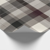 Elegant Monochrome Plaid Holiday Cadeaupapier (Hoek)