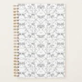 Elegant monochroom bloemspiraal Notitieboek (Voorkant)