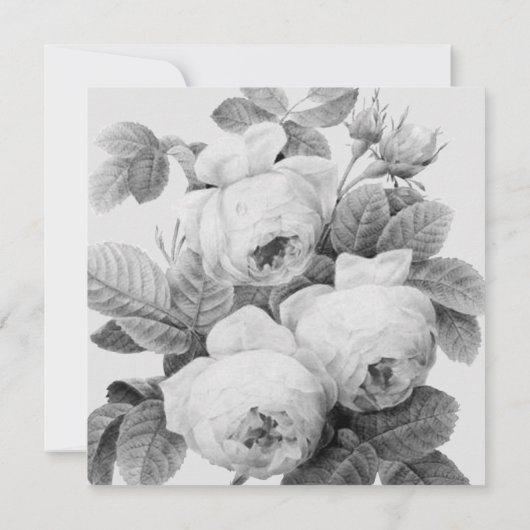 Elegant monochroom Franse Rozen (Achterkant)