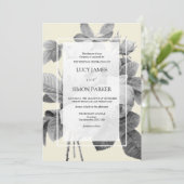 Elegant monochroom Franse Rozen Kaart (Staand voorkant)