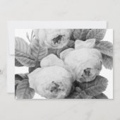 Elegant monochroom  Franse rozen Save The Date (Achterkant)