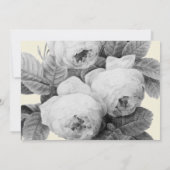 Elegant monochroom  Franse rozen Save The Date (Achterkant)