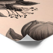 Elegant  monochroom Magnolia Poster (Hoek)