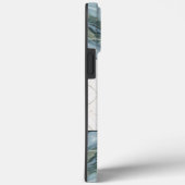Elegant monochroom marmeren patroon moderne esthet Case-Mate iPhone case (Achterkant / Rechts)