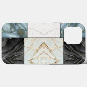 Elegant monochroom marmeren patroon moderne esthet Case-Mate iPhone case (Achterkant (horizontaal))