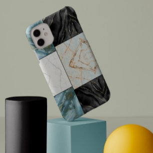 Elegant monochroom marmeren patroon moderne esthet Case-Mate iPhone case