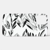 Elegant monochroom: natuurlijk bladeren patroon Case-Mate iPhone case (Achterkant (horizontaal))
