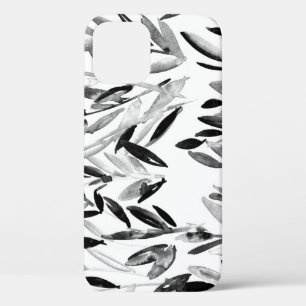 Elegant monochroom: natuurlijk bladeren patroon Case-Mate iPhone case