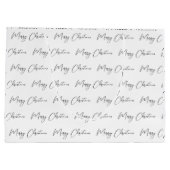 Elegant Monochroom Zwart Wit Kerstmis  Groot Cadeauzakje (Achterkant)