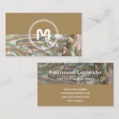 Elegant monogram 2-toonmoeder van het pareloppervl visitekaartje (Voorkant / Achterkant)