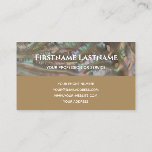 Elegant monogram 2-toonmoeder van het pareloppervl visitekaartje (Achterkant)