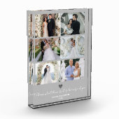 Elegant Monogram 6 Foto Collage Valentijns Cadeau (Links)