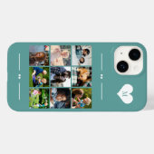 Elegant monogram 9 fotocollage Case-Mate iPhone case (Achterkant (horizontaal))