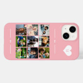 Elegant monogram 9 fotocollage Case-Mate iPhone case (Achterkant (horizontaal))