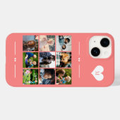 Elegant monogram 9 fotocollage Case-Mate iPhone case (Achterkant (horizontaal))