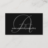 Elegant Monogram A Visitekaartje (Achterkant)