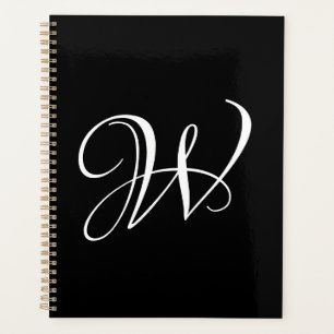 Elegant monogram aangepaste script kalligrafie ini planner
