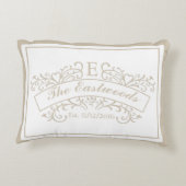 Elegant Monogram Accent Pillow Accent Kussen (Achterkant)