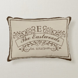 Elegant Monogram Accent Pillow Decoratief Kussen